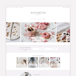 Rosamund | Blogger Theme for Lifestyle, Fashion and Beauty Bloggers | Feminine and Modern Blogger/Blogspot Template