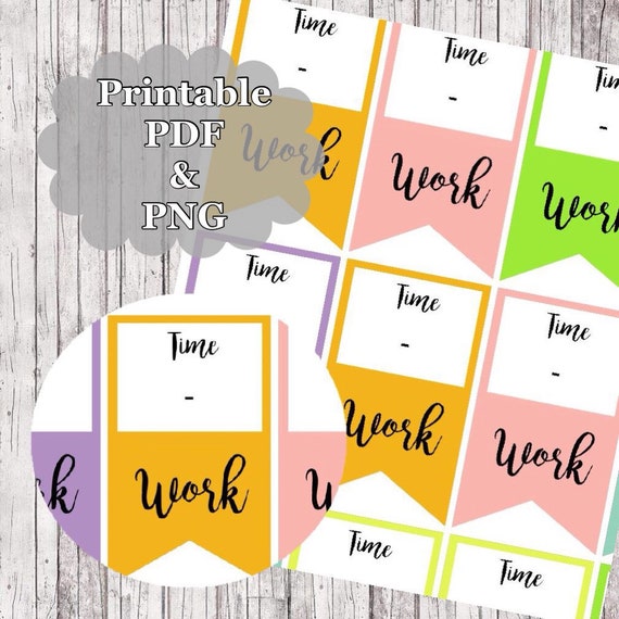 PRINTABLE Work Planner Stickers Download // Happy Planner Stickers// Work Stickers // Planner Stickers // Cricut Download Stickers