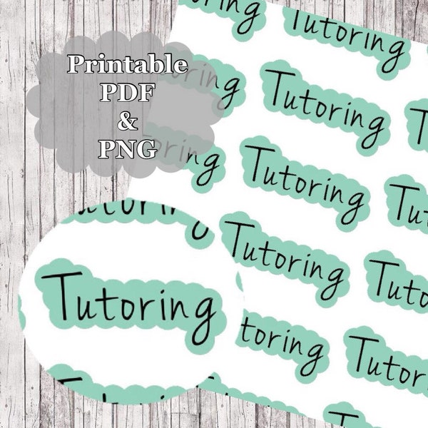 PRINTABLE Tutoring Planner Stickers Download // Happy Planner Tutoring Stickers