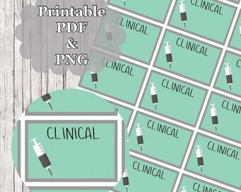 DRUCKBARE Klinische Gesundheit Planner Aufkleber Download / / Krankenpflege Schule Happy Planner Aufkleber / / Cricut druckbare Aufkleber
