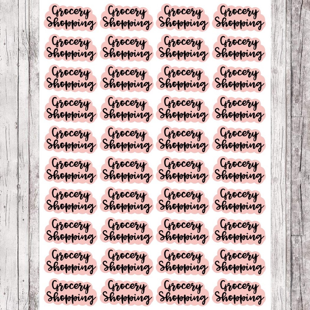 PRINTABLE Grocery Shopping Planner Stickers Download // Happy Planner ...