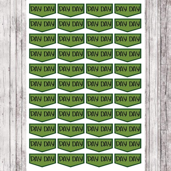 PRINTABLE Pay Day Stickers Download // Planner Stickers // Pay Day.