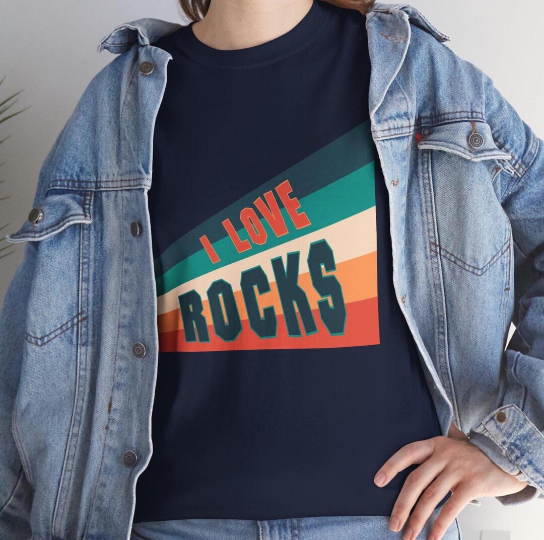 I LOVE ROCKS Shirt, Retro Tshirt, Crystal Collector Tshirt, Gift for ...