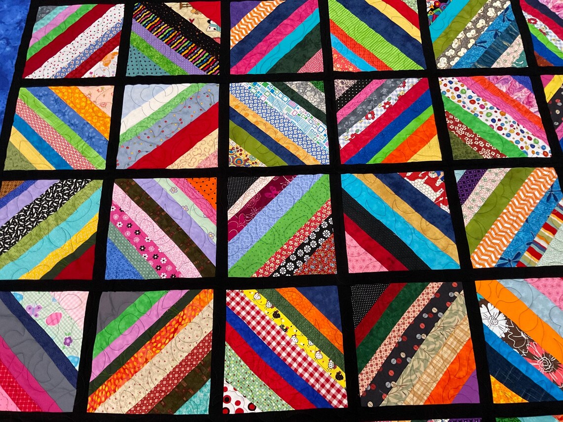 Scrappy String Quilt - Etsy