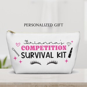 Personalized Competition Makeup Bag Dance Competition Gift Makeup Bag Cheer Competition Gift Idea Competition Survival Kit Accessory Pouch Etsy