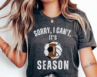 Sports Mom Shirt: Volleyball, Football, Soccer Season Tee