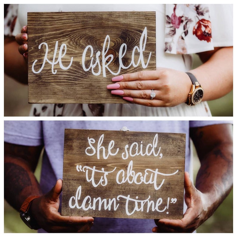 He Asked She Said It s About Damn Time Etsy