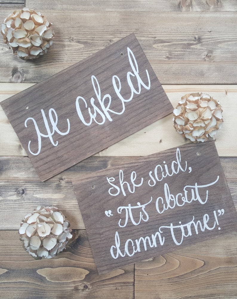 He Asked She Said It s About Damn Time Etsy