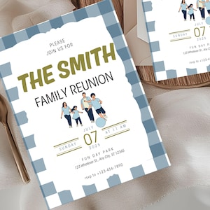 Family Reunion Invitatons, Family Reunion Flyer, Digital Invite, Printable Invitation, Edit In Canva Invite, Invitation Template, Editable
