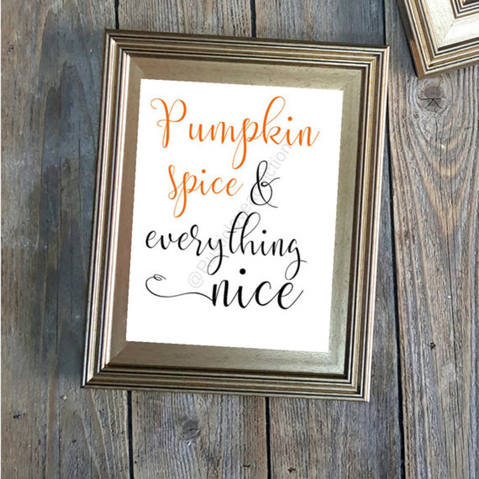 Pumpkin Spice &amp; Everything Nice Printable Fall Decor Coffee | Etsy
