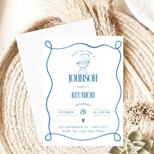 Family Reunion Invitatons, Family Reunion Flyer, Digital Invite, Printable Invitation, Edit In Canva Invite, Invitation Template, Editable