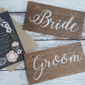 Wooden Bride and Groom Wedding signs, Mr and Mrs Hanging sign for Wedding Decor, Rustic Decor, Barn Wedding, Romantic Wedding, Country Decor