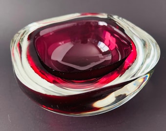 Vintage Murano Kunst Flavio Poli Geode Sommerso Kunst Glas Vintage