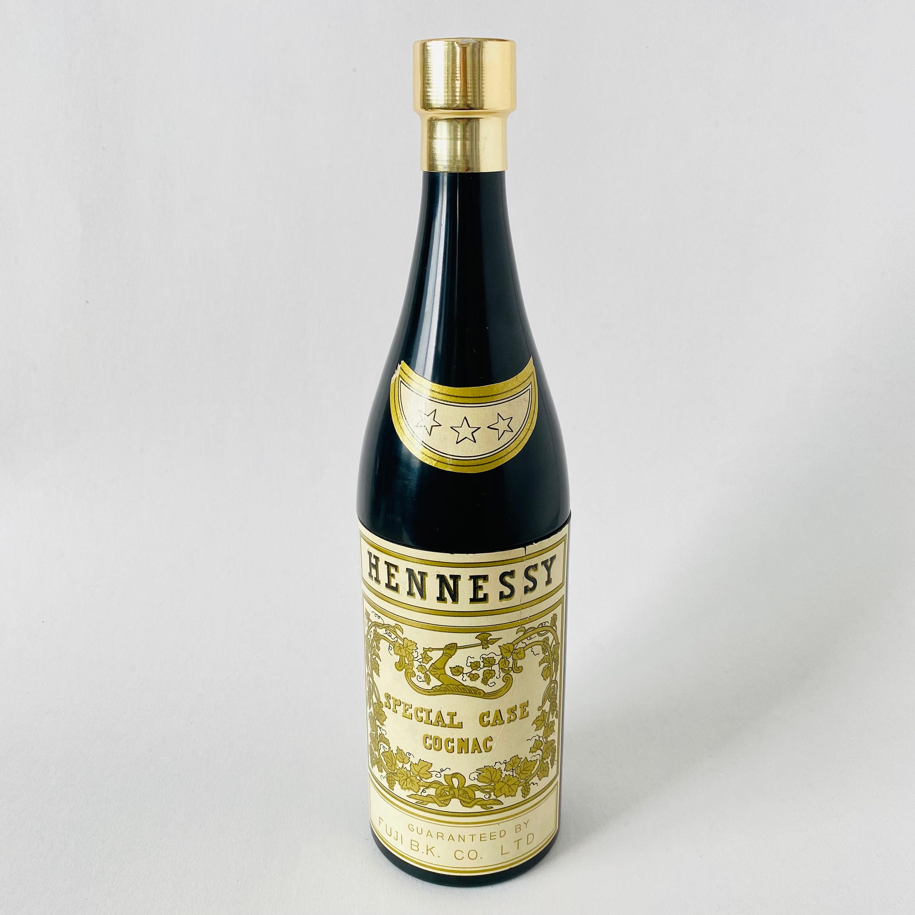 hennessy bottle cigarette dispenser Hennessy Cognac Bottle Mid Century Music Box Cigarette Holder Dispenser  READ