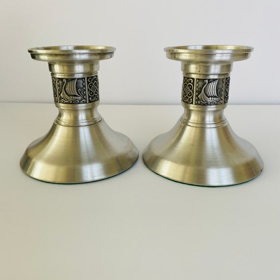 Boye's Metalkunst Denmark Brass Candle Holder for candles up to 2.5 dia