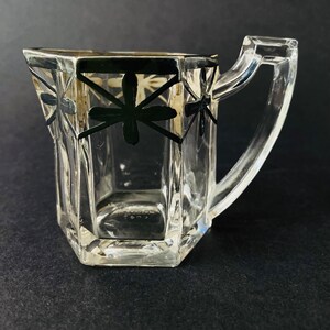 Antique Krystol Clear Creamer: 1907 Central Glass Works Silver Overlay