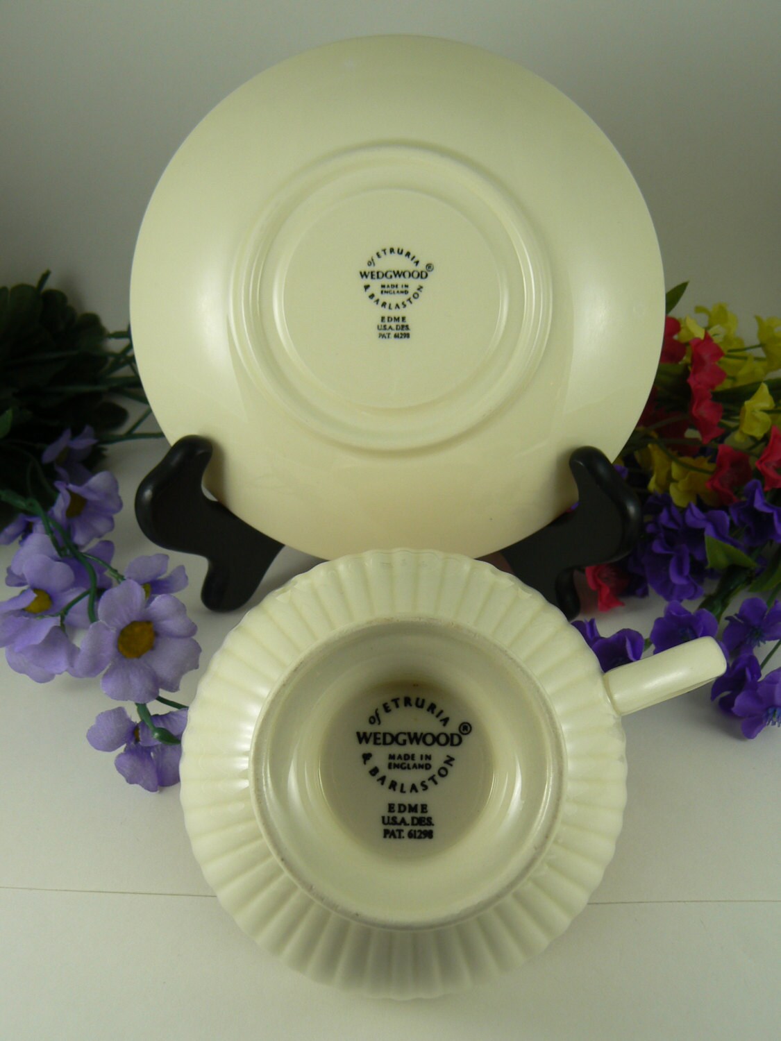 Wedgwood EDME Tea Cup & Saucer England 502207 Etsy