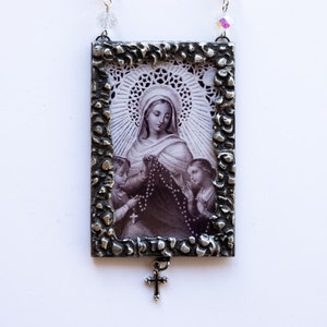 Maria-ornament, religieus icoon, Franse heilige kaart, moeder Maria, religieus geschenk, geschenk van geloof, Maria-icoon, Maagd Maria, Maagd Maria-ornament