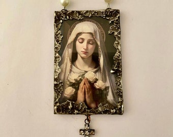 Mary, Mary Icon, Mother Mary, Mary Ornament, Gift of Faith, Religious Gift