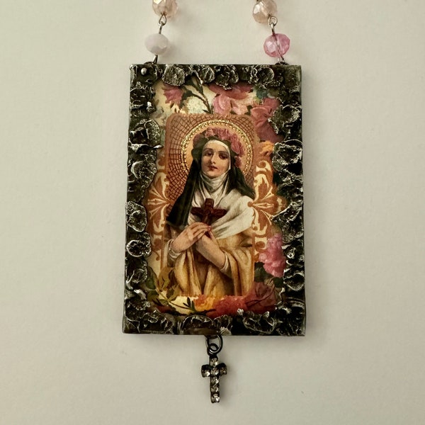 Saint Rose of Lima, Religious Icon, Religious Gift, Religious Ornament, St. Rose of Lima art, Gift of Faith, St. Rose