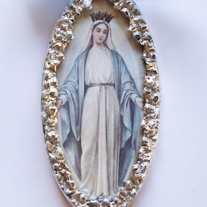 Mother Mary ornament, Catholic art, Religious Icon, Mary Religious Icon, Gift of Faith, Religious Gift, Virgin Mary Gift