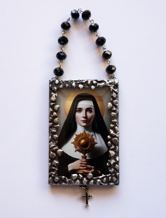 Saint Juliana Icon: Beveled Glass Religious Ornament