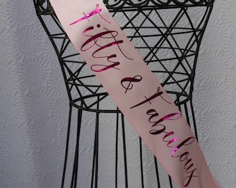 Fifty & Fabulous birthday party sash