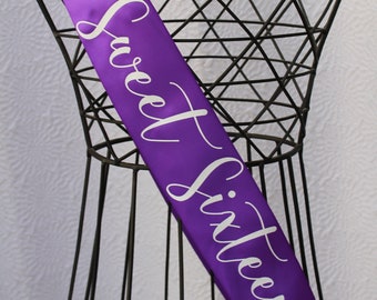 sweet sixteen birthday sash