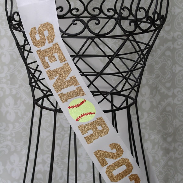 Senior Softball Sash with year personalization