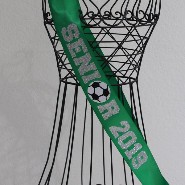 Senior soccer ball year senior night sash