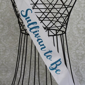 Northern Lights Cursive Personalized to be bride sash