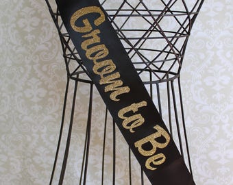 Semi-Cursive Groom to Be Wedding Sash