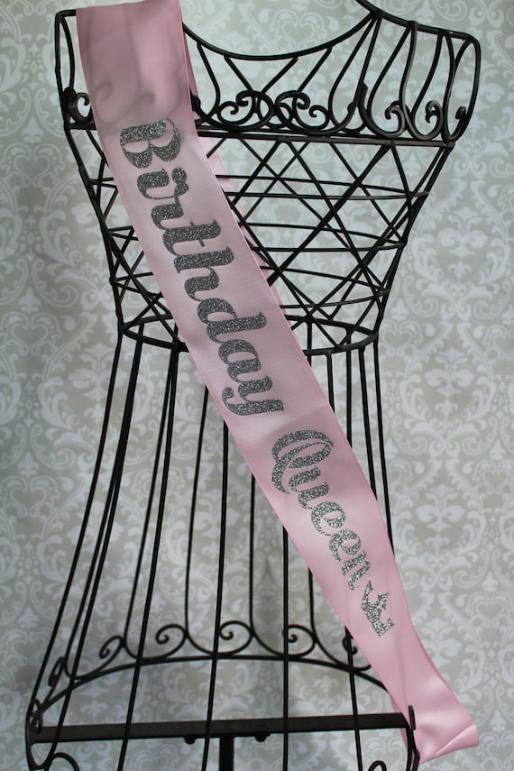 Birthday Queen with crown applique Birthday Sash