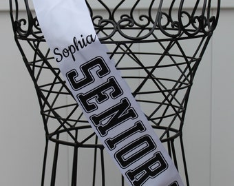 Outline Senior sash with personalized name senior night sash