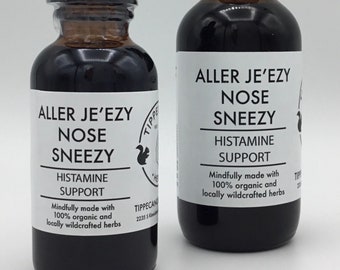 Allergy Tonic - Nettle, New England Aster- Aller Je'ezy Nose Sneezy - Allergies Organic Herbal Remedy