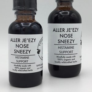 Allergy Tonic - Nettle, New England Aster- Aller Je'ezy Nose Sneezy - Allergies Organic Herbal Remedy