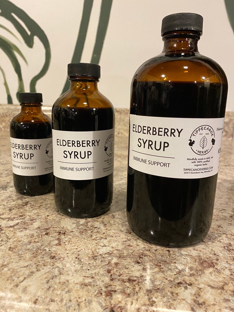 Organic Sugar-free Elderberry Syrup - Etsy