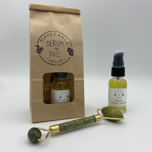 Serum and Roll Gift Pack Facial Serum and Jade Roller image 1