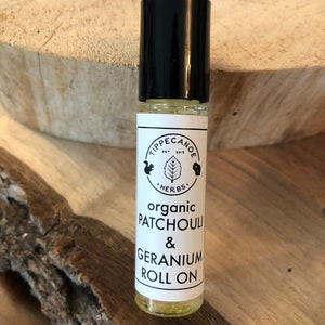 FREE SHIPPING - Organic Patchouli and Geranium Roll On