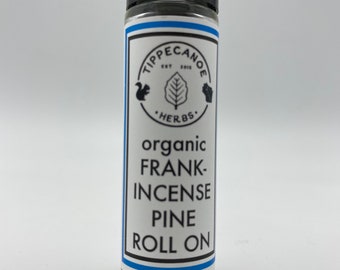 Free Shipping - Frankincense and Pine Roll On - 100% Organic - Boswellia