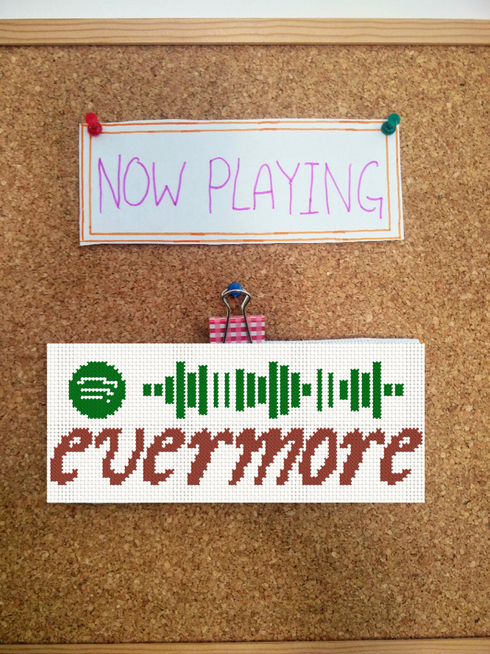Evermore Spotify Code Cross Stitch Pattern Etsy