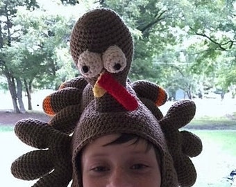 Gorro de pavo de Birdbrain: patrón de gorro de pavo tejido a crochet