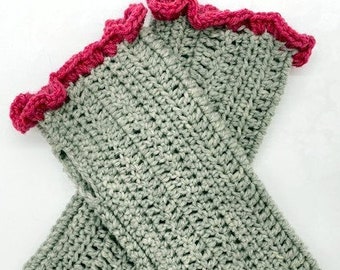 Envuelto en puntadas, guantes sin dedos, mitones, patrón de ganchillo