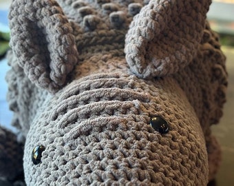 Patrón de juguete Amigurumi armadillo gigante de ganchillo