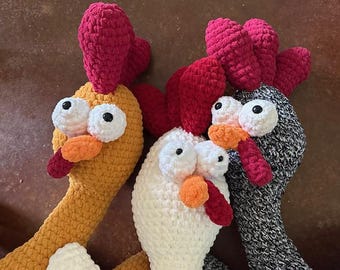 Patrón de juguete amigurumi de pollo gigante