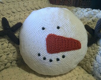 Crochet Snowman Pillow Pattern