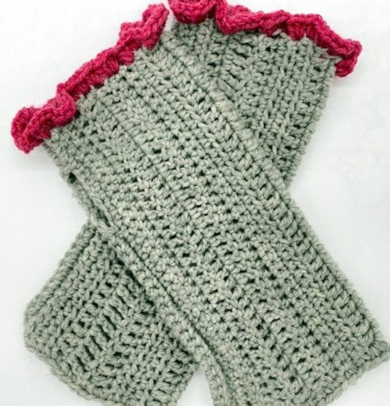 Wrapped in Stitches Fingerless Gloves Mitts Crochet Pattern image 1