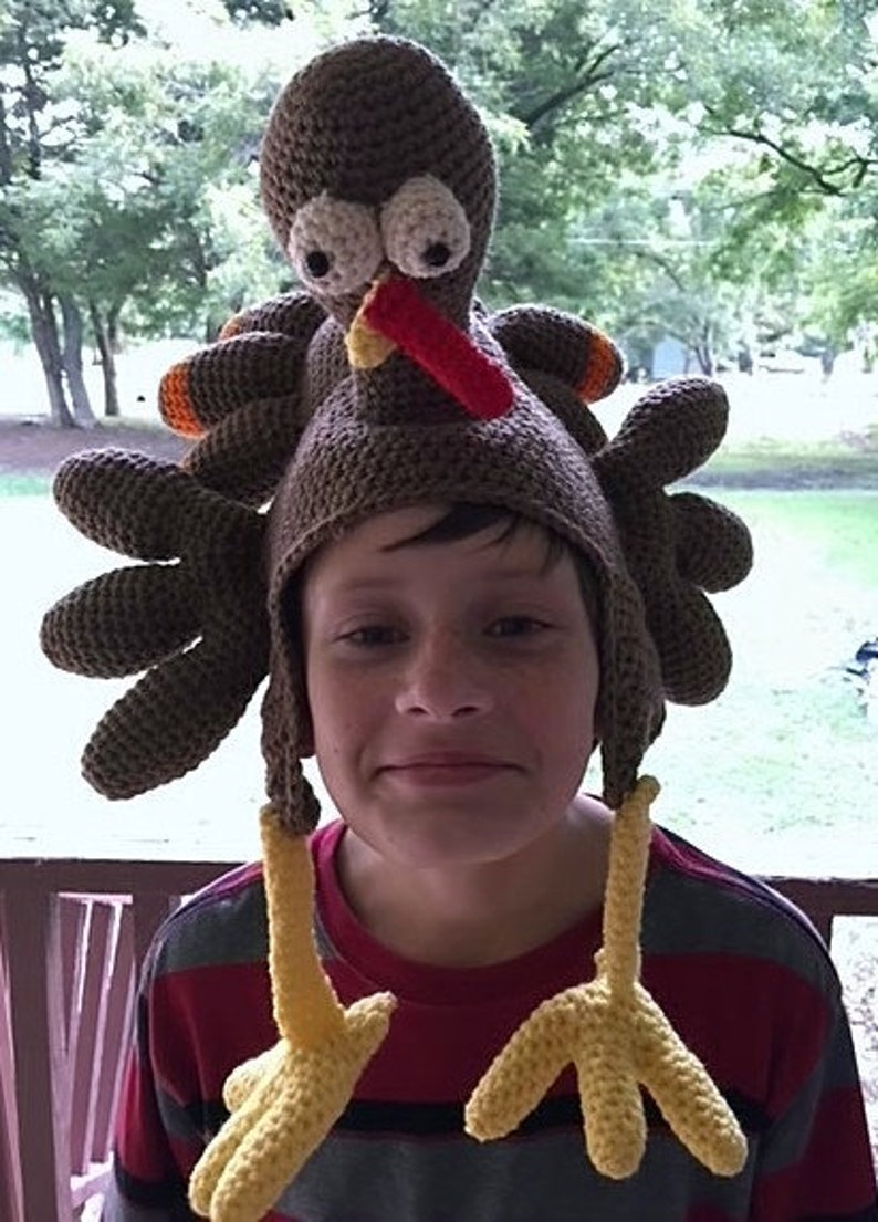 Birdbrain Turkey Hat: Crochet Turkey Hat Pattern image 1