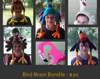 Birdbrain Hüte Bundle - 6 Anleitungen zum Preis von 4