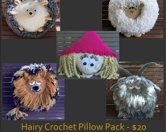 The Hairy Collection Häkelanleitung Bundle - 5 Anleitungen zum Preis von 4